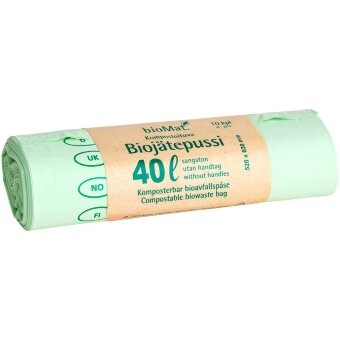 Био пакет для биоотходов bioMat® 40 л 520x630 мм 10 шт/рулон