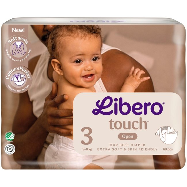 Подгузники-липучки Libero Touch размер 3 (уп 40 шт) 5-8 кг Подгузники-липучки Libero Touch размер 3 (уп 40 шт) 5-8 кг
