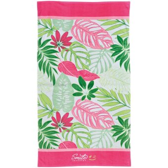 Пляжное полотенце Sorbetto Terenzia 90x170 см зелёное/розовое