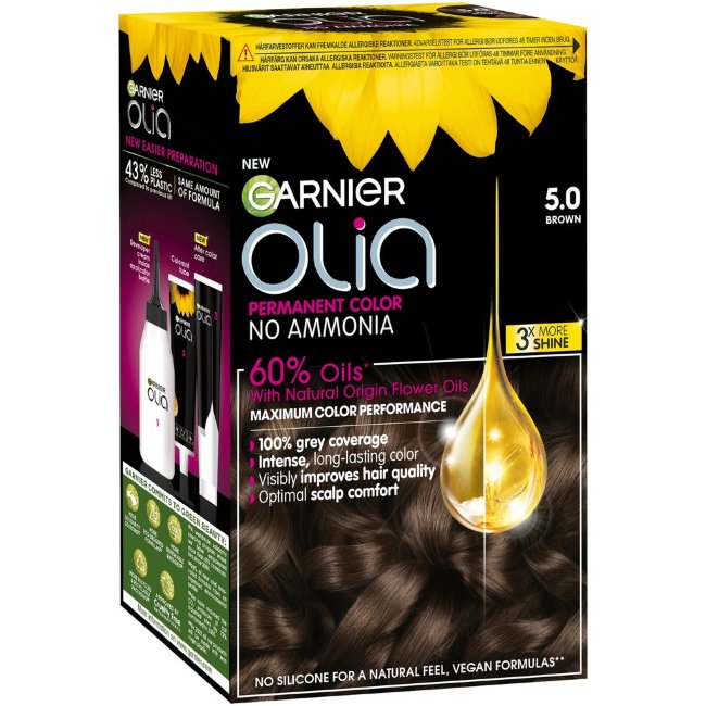 Краска для волос Garnier Olia 5.0 коричневый стойкая 174 мл