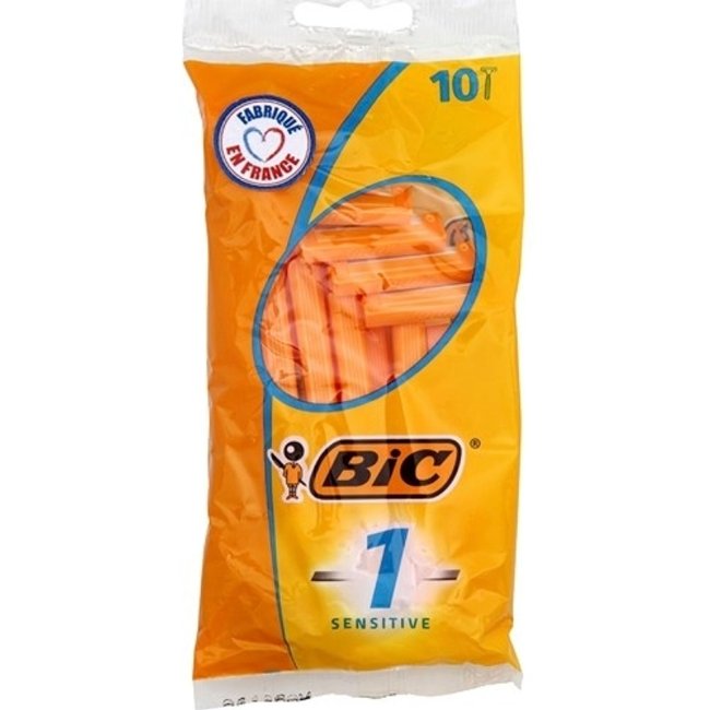 Одноразовые бритвенные станки BiC SENSITIVE 1 упаковка 10 штук Одноразовые бритвенные станки BiC SENSITIVE 1 упаковка 10 штук