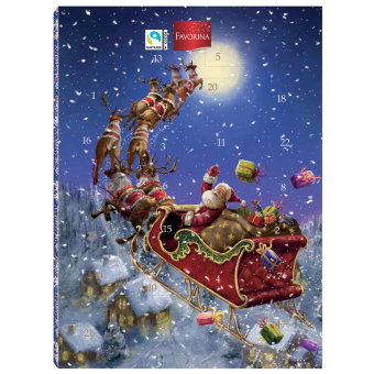 Новогодний календарь Favorina "Санта Клаус на санях" 75 гр