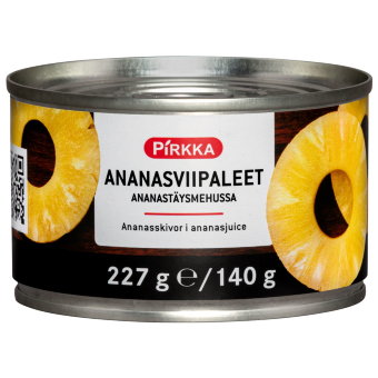 Кольца ананасов в собственном соку Pirkka 227г/140г Кольца ананасов в собственном соку Pirkka 227г/140г