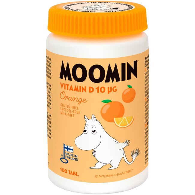 Жевательные таблетки с витамином D Moomin 10 мкг апельсин 100 табл мультиупаковка
