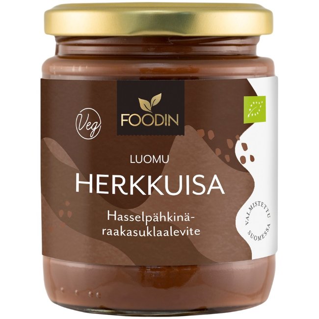 Шоколадная паста Foodin с фундуком и сырым шоколадом, органическая 250 гр