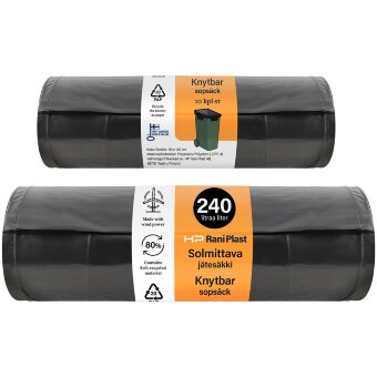 Мешок для мусора на завязках HP Rani Plast AB 240 л 10 шт
