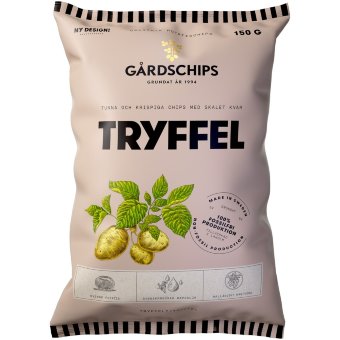 Картофельные чипсы с вкусом трюфеля Gardschips 150 гр Картофельные чипсы с вкусом трюфеля Gardschips 150 гр