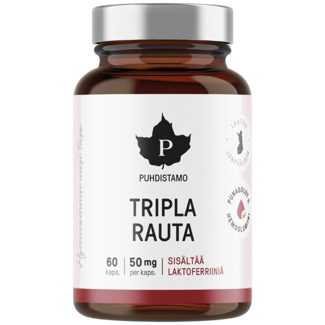 Пищевая добавка с железом Puhdistamo Tripla Rauta 60 капсул