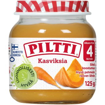Овощное пюре PILTTI 125 гр Овощное пюре PILTTI 125 гр