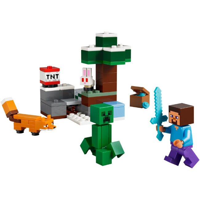Конструктор LEGO® Minecraft 21583 приключения Стива в тайговом лесу