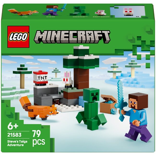Конструктор LEGO® Minecraft 21583 приключения Стива в тайговом лесу
