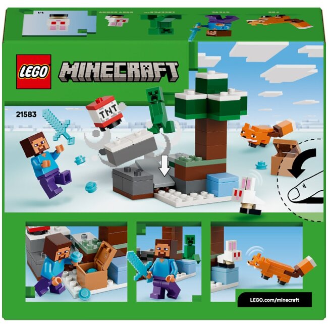 Конструктор LEGO® Minecraft 21583 приключения Стива в тайговом лесу