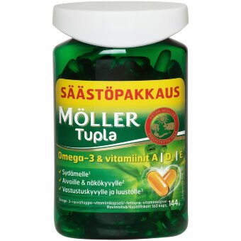 Витамины Омега-3, D и A, E Moller Tupla Omega-3 160 капсул Moller (цена по акции) Витамины Омега-3, D и A, E Moller Tupla Omega-3 160 капсул Moller (цена по акции)