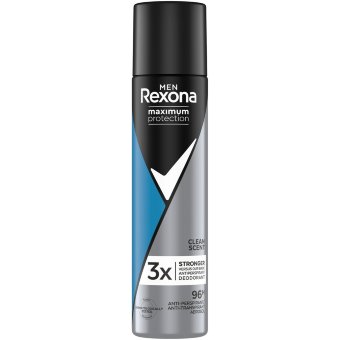 Антиперспирант-дезодорант спрей Rexona for Men Maximum Protection Clean Scent 100 мл с защитой 96 ч