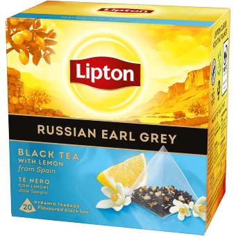 Чай черный в пирамидках Lipton Russian Earl Grey 20 шт/уп