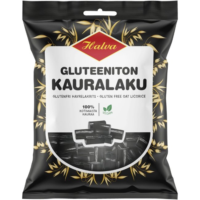 Лакричные овсяные конфеты Gluteeniton Kauralaku HALVA 200 гр без глютена