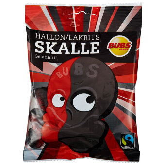 Мармеладные конфеты с малиной и лакрицей SKALLE Bubs 90 гр