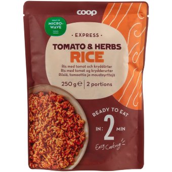 Готовый рис с томатом и пряными травами Coop 250 гр Готовый рис с томатом и пряными травами Coop 250 гр