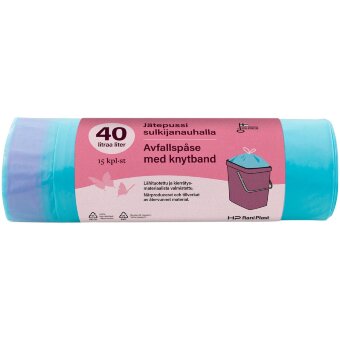 Мусорные пакеты HP Rani Plast AB 40 л с завязками, 15 шт