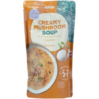 Крем-суп с шампиньонами Coop 570 мл Крем-суп с шампиньонами Coop 570 мл