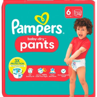 Подгузники-трусики Pampers BD Pants 6, 15+ кг, 32 шт. Подгузники-трусики Pampers BD Pants 6, 15+ кг, 32 шт.