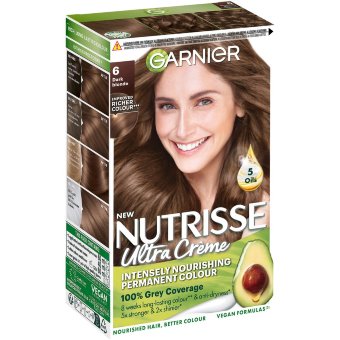 Крем-краска для волос Garnier Nutrisse Ultra Creme 6.0 темно-светлый русый стойкая 1 шт Крем-краска для волос Garnier Nutrisse Ultra Creme 6.0 темно-светлый русый стойкая 1 шт