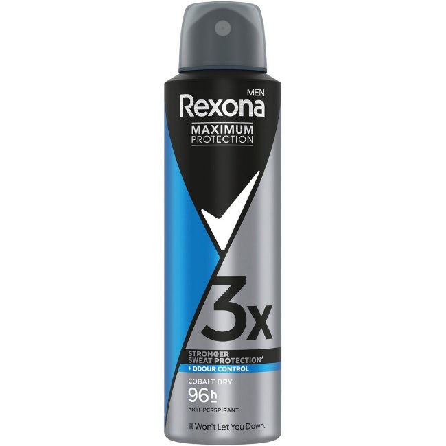 Антиперспирант-спрей Rexona Men Maximum Protection Cobalt Dry для мужчин 150 мл с защитой 96 ч Антиперспирант-спрей Rexona Men Maximum Protection Cobalt Dry для мужчин 150 мл с защитой 96 ч