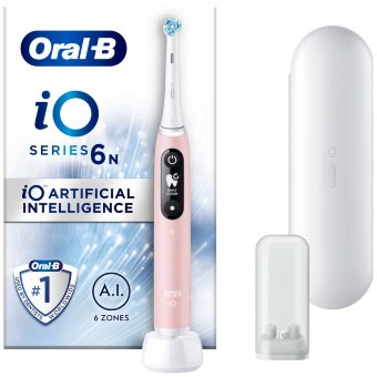 Электрическая зубная щетка Oral-B iO6 розовая + дорожный футляр Электрическая зубная щетка Oral-B iO6 розовая + дорожный футляр