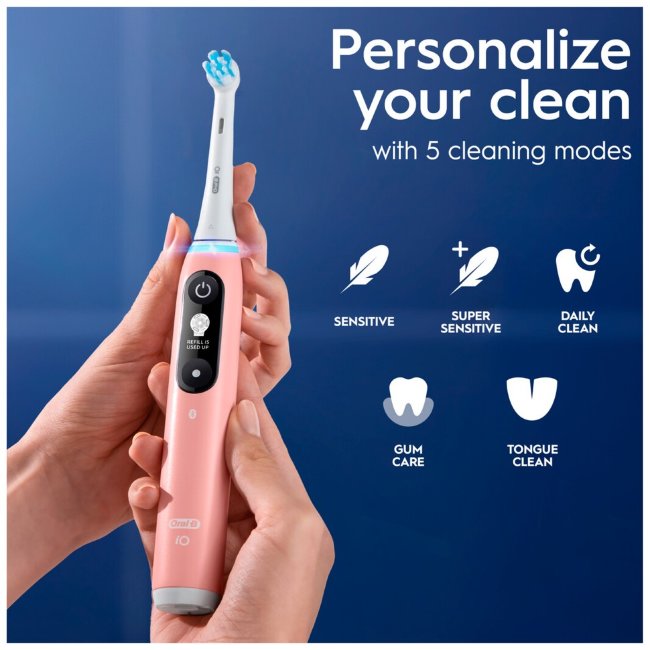 Электрическая зубная щетка Oral-B iO6 розовая + дорожный футляр Электрическая зубная щетка Oral-B iO6 розовая + дорожный футляр