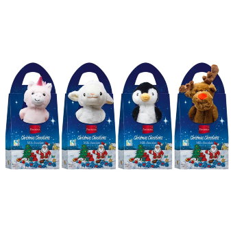 Плюшевая игрушка с шоколадным сюрпризом Favorina (в ассортименте) 125 гр