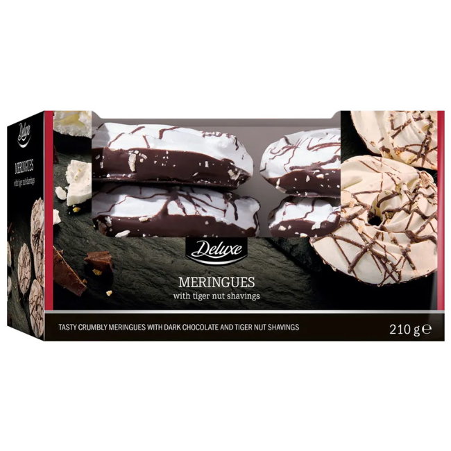 Меренги с тёмным шоколадом и тигровым орехом Deluxe 210 гр