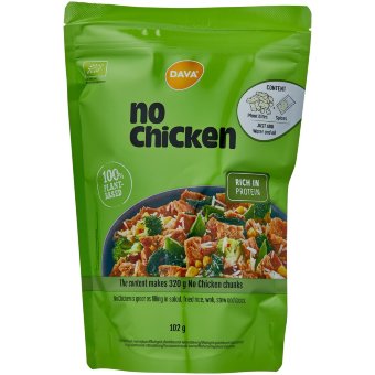 Кусочки растительного белка DAVA No Chicken 102 гр