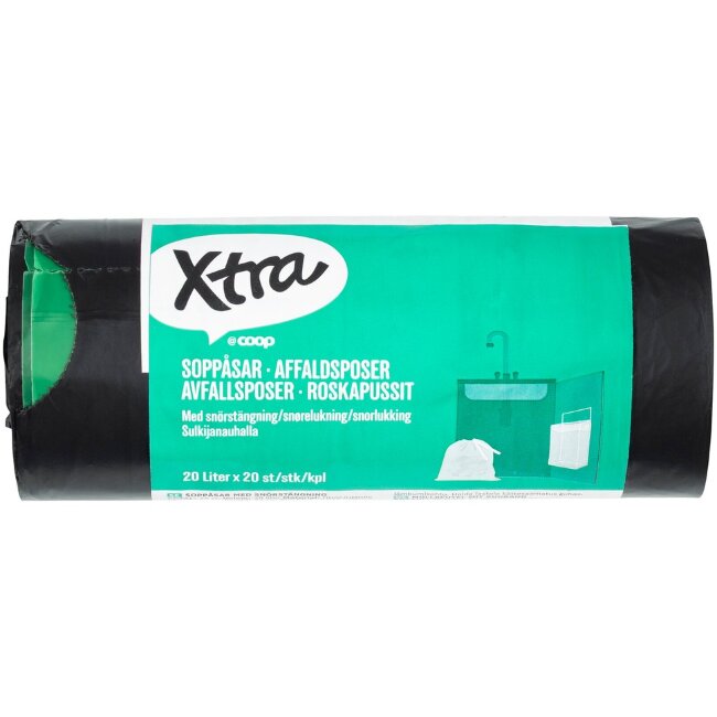 Мусорные пакеты Xtra с завязками 20 л 20 шт Мусорные пакеты Xtra с завязками 20 л 20 шт
