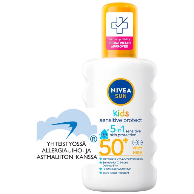 Солнцезащитный спрей для детей NIVEA SUN Sensitive Protect SK50+ 200 мл Солнцезащитный спрей для детей NIVEA SUN Sensitive Protect SK50+ 200 мл