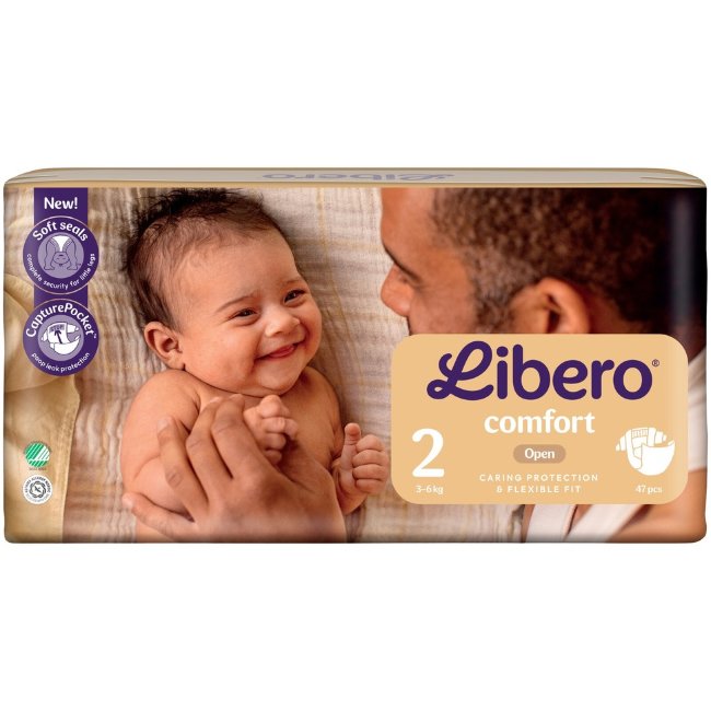 Подгузники на липучках Libero Comfort, размер 2, 47 шт, 3-6 кг Подгузники на липучках Libero Comfort, размер 2, 47 шт, 3-6 кг
