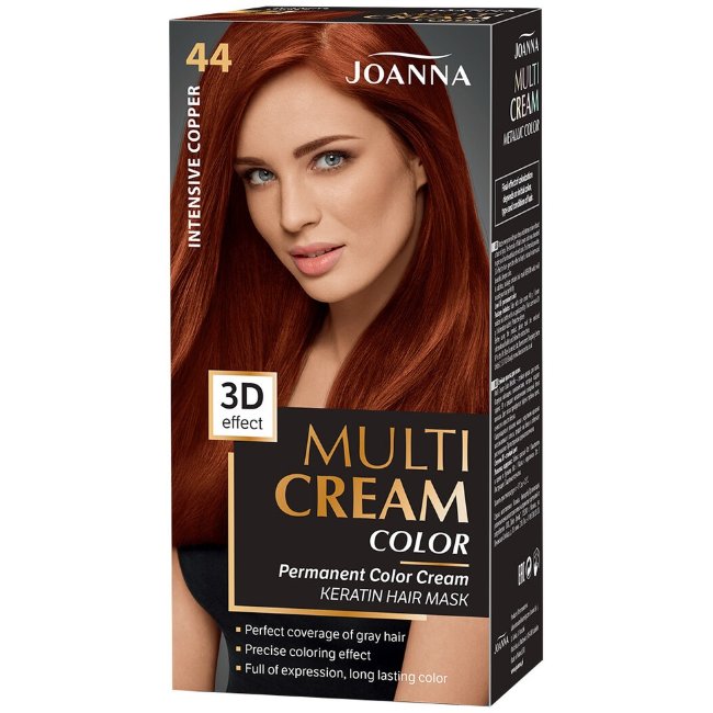Интенсивный крем-краска для волос Joanna Multi Cream оттенок медный 44 Интенсивный крем-краска для волос Joanna Multi Cream оттенок медный 44