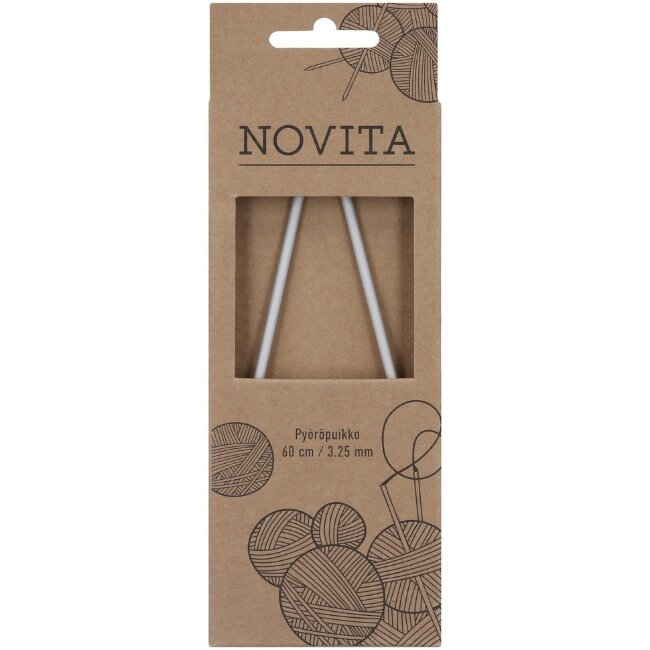 Круговые спицы Novita 60 см - 3,25 мм серые