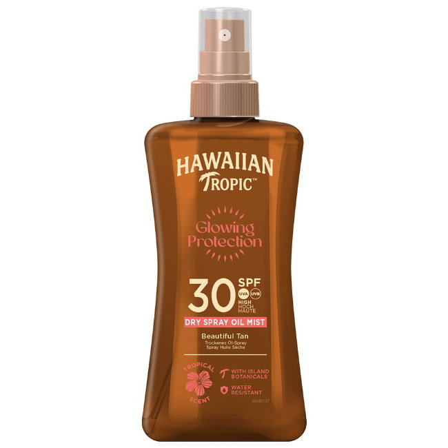 Сухое масло-спрей для загара Hawaiian Tropic Glowing Protection SPF30 200 мл
