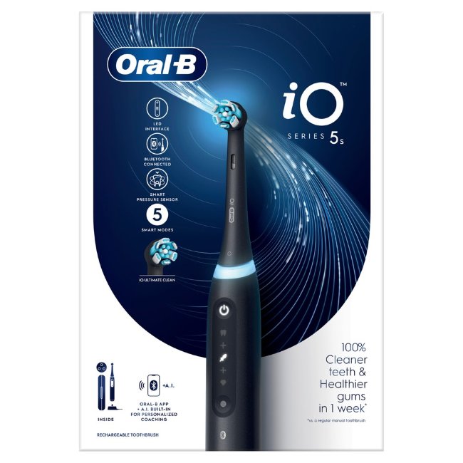 Электрическая зубная щетка Oral-B iO 5S Black с технологией Braun Электрическая зубная щетка Oral-B iO 5S Black с технологией Braun