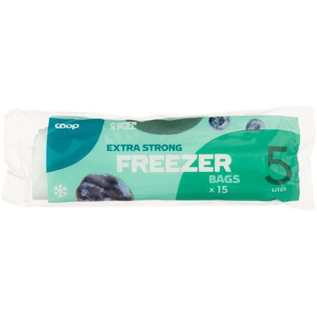 Пакеты для заморозки (усиленные) Coop 40х26см 5л 15шт Пакеты для заморозки (усиленные) Coop 40х26см 5л 15шт