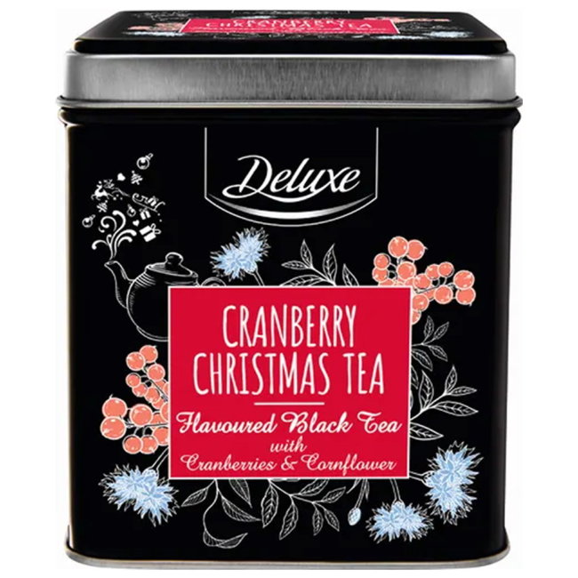 Рождественский черный заварной чай с клюквой Deluxe 90 гр