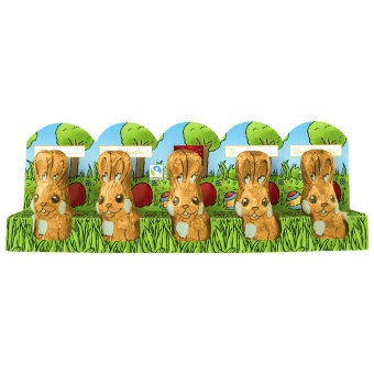 Набор фигурок Пасхальные зайчики Favorina из молочного шоколада 50 гр