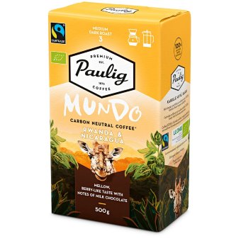 Фильтр-кофе Paulig Mundo Rwanda&Nicaragua органический молотый 500 гр Фильтр-кофе Paulig Mundo Rwanda&Nicaragua органический молотый 500 гр