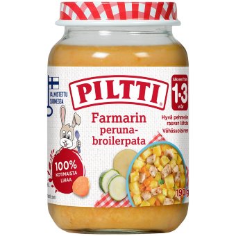 Piltti домашний картофель с цыплёнком, 1-3 года 190 гр