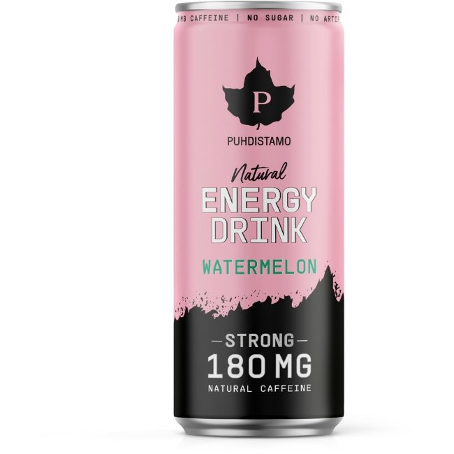Напиток натуральный энергетический Puhdistamo Strong со вкусом арбуза 330 мл