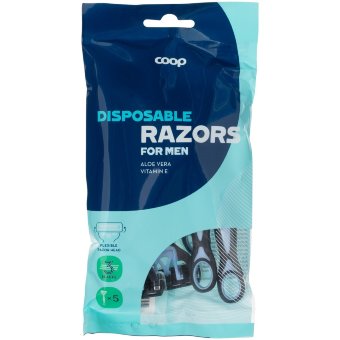 Одноразовые мужские безопасные бритвы для личной гигиены Coop Men (3 лезвия) 5 шт/уп Одноразовые мужские безопасные бритвы для личной гигиены Coop Men (3 лезвия) 5 шт/уп
