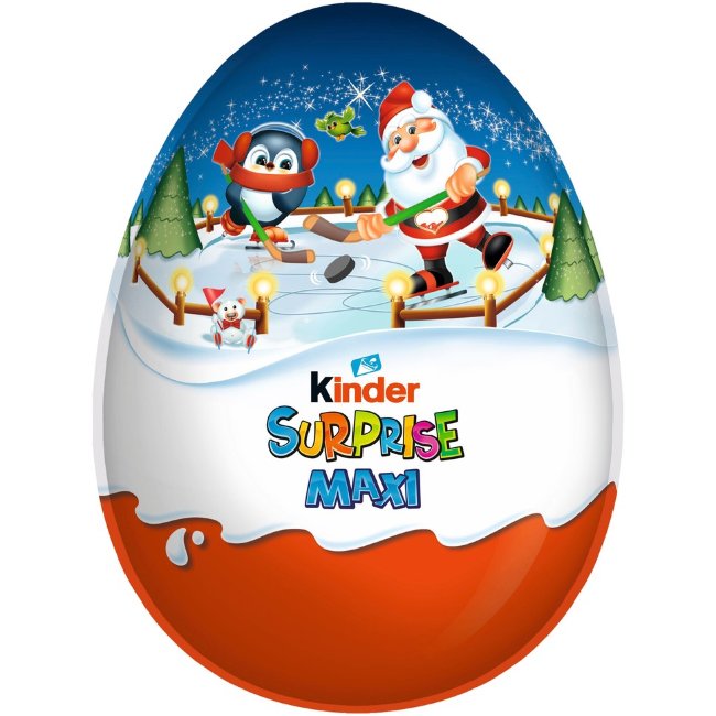 Большое шоколадное яйцо Kinder Surprise весом 220 гр
