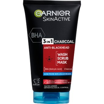 Очищающая маска для лица Garnier Skin Active PureActive Intensive 3in1 150 мл Очищающая маска для лица Garnier Skin Active PureActive Intensive 3in1 150 мл