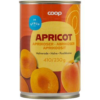 Курага половинками в сахарном сиропе Coop 410/226 гр