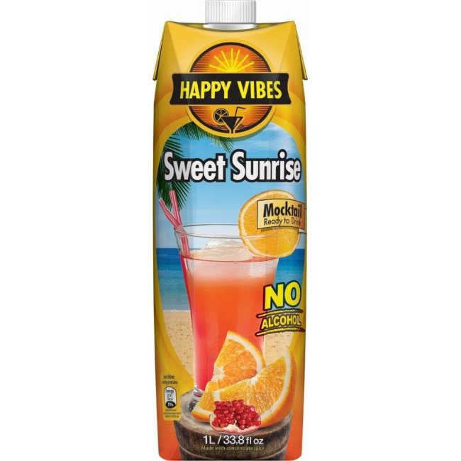 Безалкогольный коктейль Happy Vibes Sweet Sunrise 1 л Безалкогольный коктейль Happy Vibes Sweet Sunrise 1 л